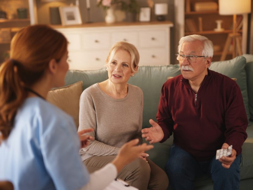Healthcare consultation in a cozy setting - aging in place