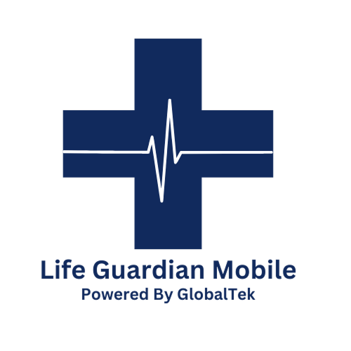 Medical logo with heartbeat line