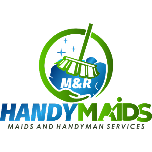 Cleaning service logo with broom