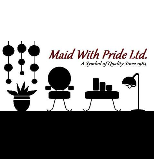 Stylized logo with furniture and plants