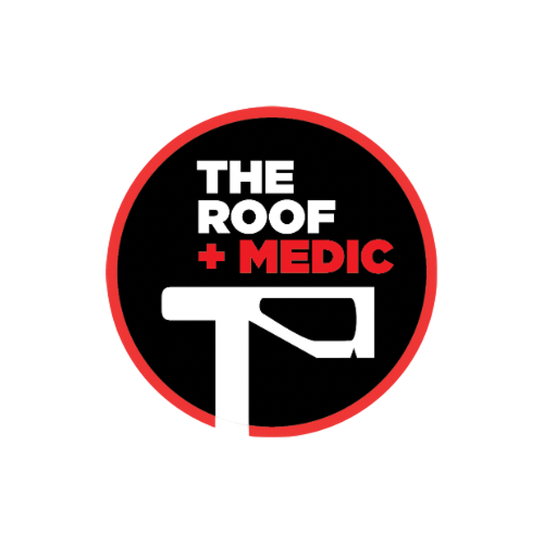 Logo featuring roof and medic themes