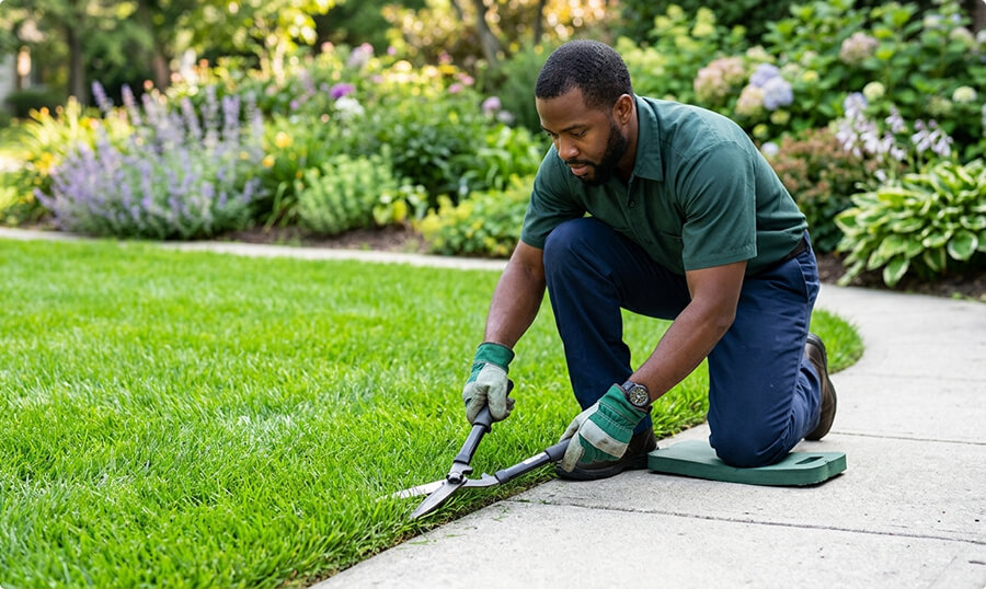 clipping lawn