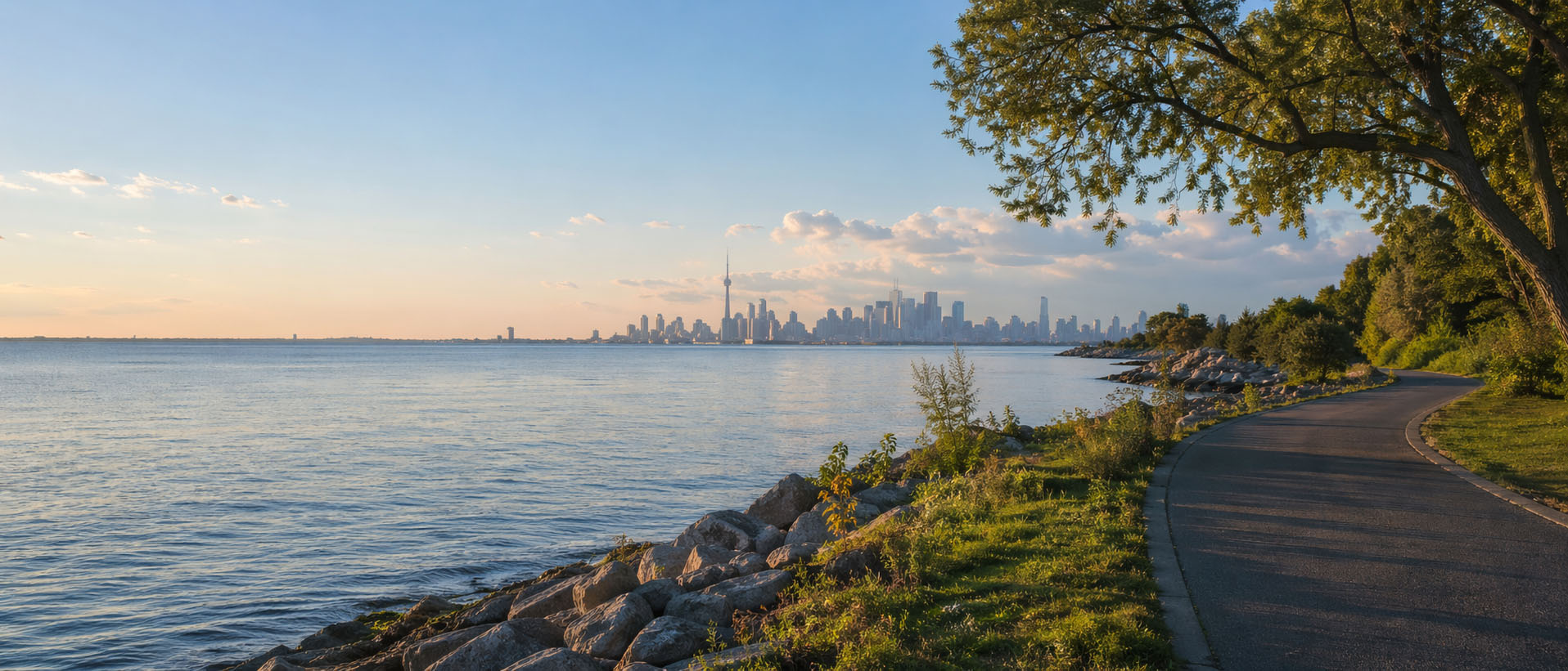 Landscape view of the city of Etobicoke in Ontario 