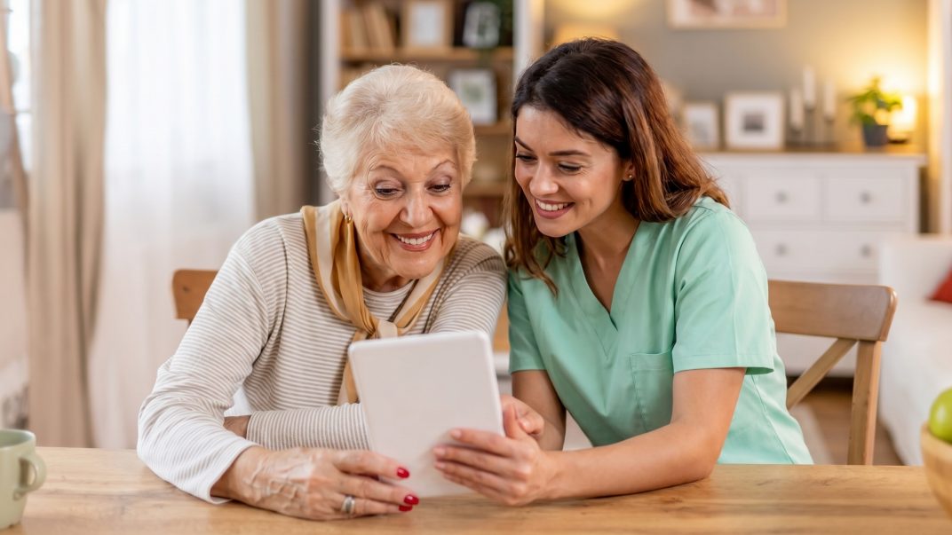 What Is CDHCI? Alberta's Client Directed Home Care Invoicing - A Guide for Families 1 Elderly woman with a caregiver